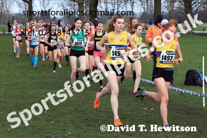 Womens Under-17s, 2024 CAU Inter Counties Cross Country Champs., Wollaton Park, Nottingham. Photo: David T. Hewitson/Sports for All Pics